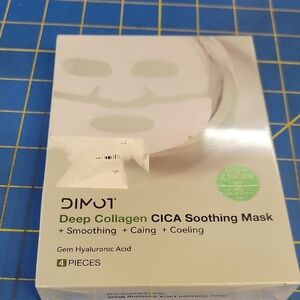 Dimot Deep Collagen CICA Soothing Mask New Sealed Box of 4 Masks